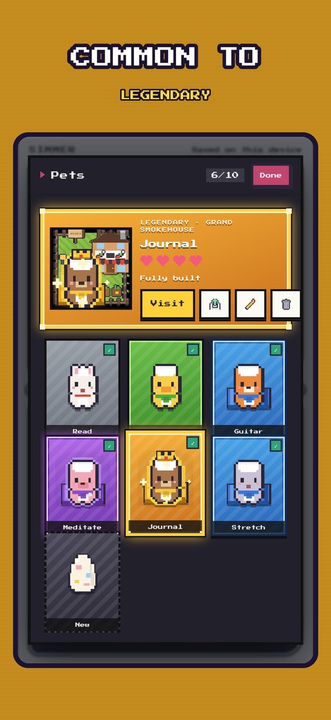 The pets locker, Common to Legendary.